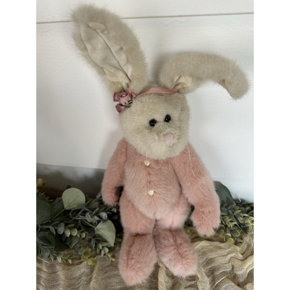 Boyd's Bears LADY PEMBROOKE Archive collection JOINTED Pink Plush Rabbit Stuffed - Picture 2 of 10